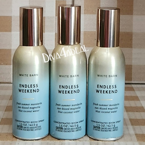 3X Bath & Body Works ENDLESS WEEKEND 1.5 oz Concentrated Room Sprays - Picture 1 of 1